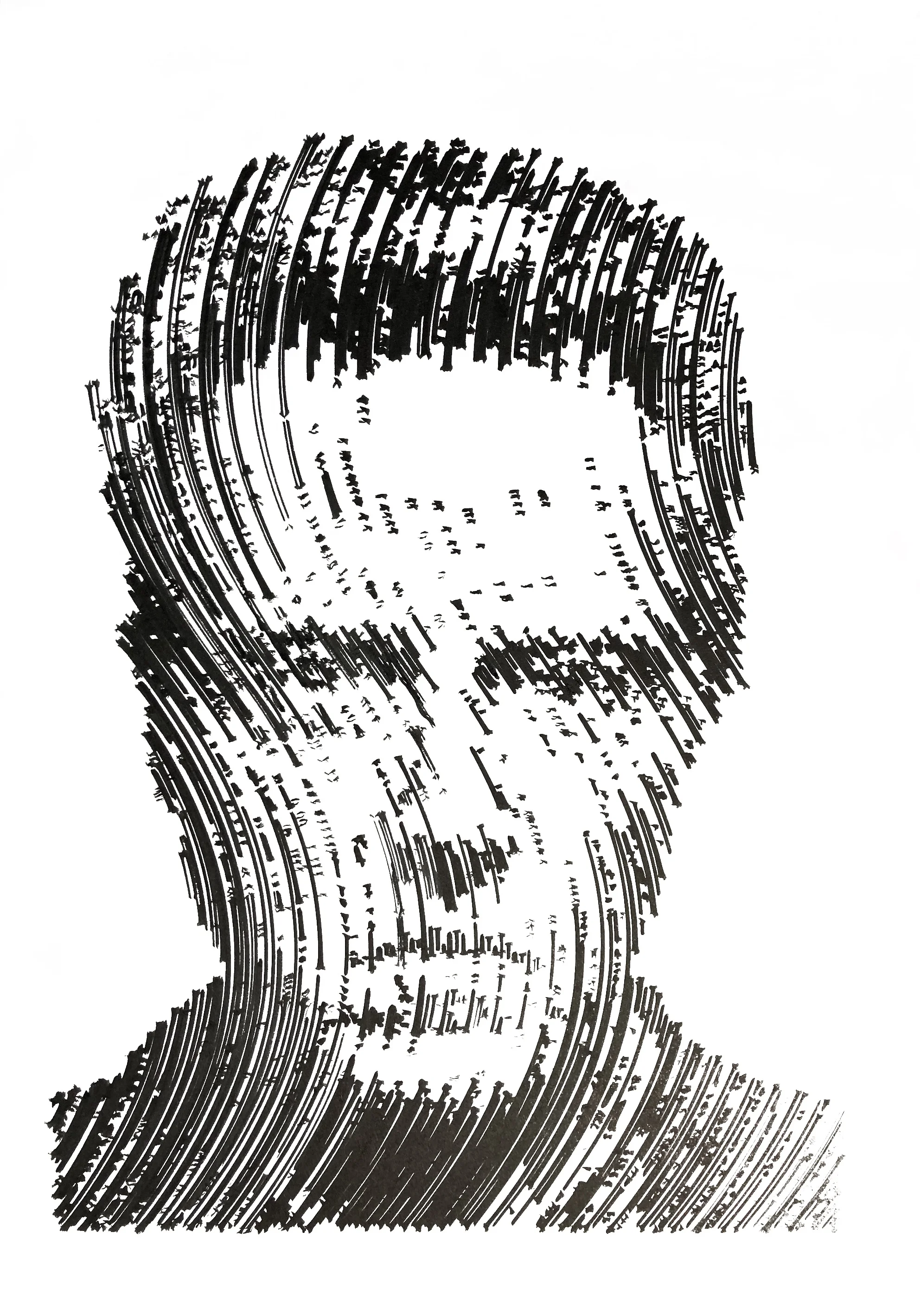Christopher Walken Pen Plotter Portrait